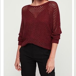 Express Open Stitch Dolman Sweater 